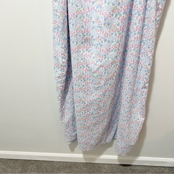 Lanz of Salzburg Tank Nightgown Size Small Floral Eyelet Lace Straps Made in USA - Picture 8 of 16